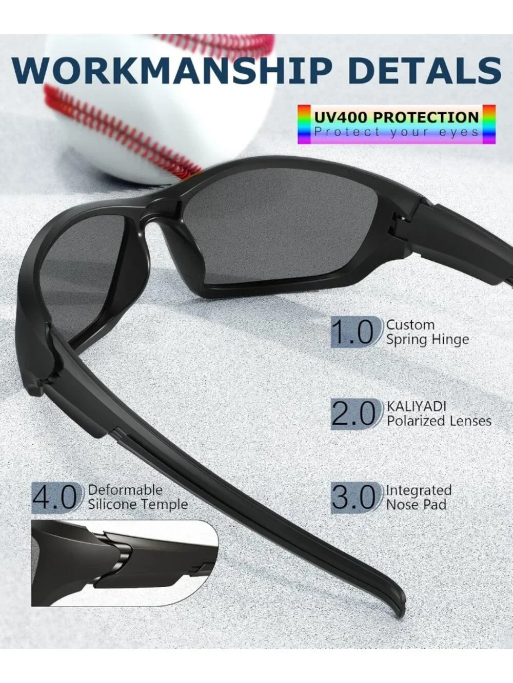 Polarized Sports Sunglasses for Men & Women - UV400 Protection for Cycling